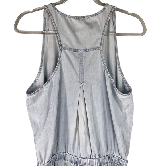 Aaron & Amber Romper Light Blue Chambray Large Sleeveless New - Picture 11 of 12